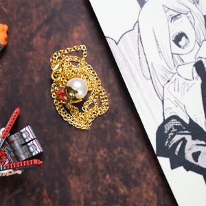 Lantisor cu Pandantiv Anime, Chainsaw Man, Power, Galben, Otel Inoxidabil