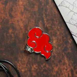 Lantisor cu Pandantiv, Naruto, Akatsuki Cloud, Rosu, Otel Inoxidabil